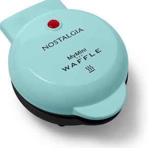Nostalgia MyMini Mini Waffeleisen, Waffle Maker, Aqua MWF5AQ