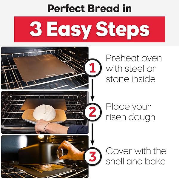 Brod & Taylor Ultraleichte Backschale für Sauerteigbrot (Batard) - kein Vorheizen nötig für knusprige Kruste und gleichmäßiges Backen - Image 4