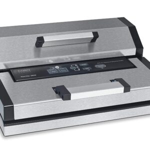 CASO FastVac 3000 Gewerbevakuumierer (180 Watt, Vakuumpumpe: 20L/Minute), Beutel und Rollen bis zu 30 cm Breite