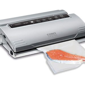 CASO VC300 Vakuumierer - Vakuumiergerät, Lebensmittel 8x länger frisch, doppelte Schweißnaht, regulierbare Vakuumstärke, inkl. Folienbox, Cutter, 2 Profi-Folienrollen, Schlauch für Vakuumbehälter