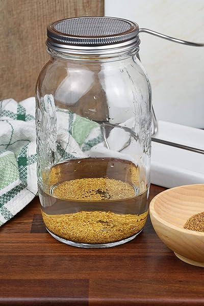 Eschenfelder Sprossengläser System II 750ml anthrazit | Edelstahl | Herstellung in Deutschland | Keimsaaten - Image 3