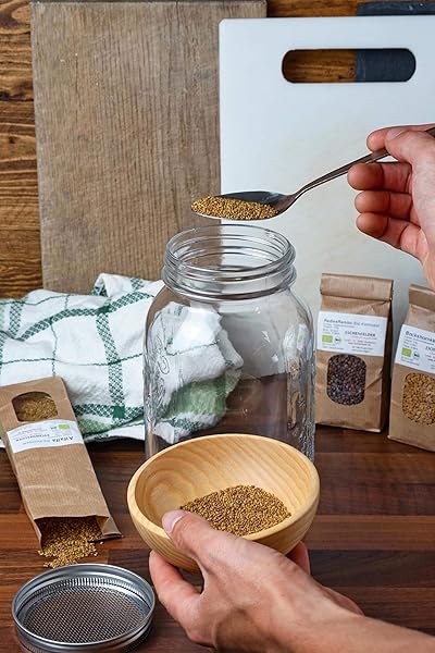 Eschenfelder Sprossengläser System II 750ml anthrazit | Edelstahl | Herstellung in Deutschland | Keimsaaten - Image 4