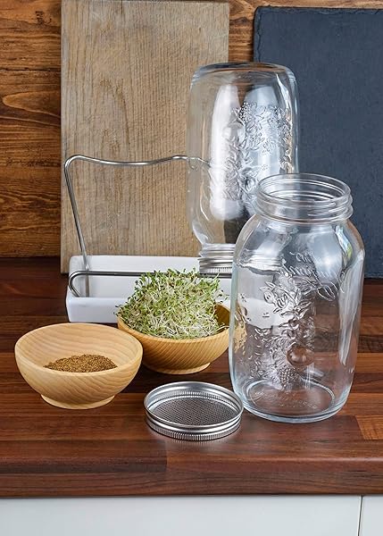 Eschenfelder Sprossengläser System II 750ml anthrazit | Edelstahl | Herstellung in Deutschland | Keimsaaten - Image 5