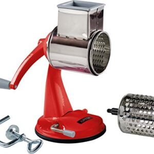 Jupiter 506014 Reibmaschine Edelstahl, rot