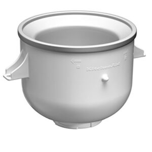 KitchenAid KICA Speiseeismaschine-Zubehör Küchenmaschine, iron, 1.9 kilograms, weiß/silber/schwarz