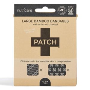 PATCH Großformat Bambuspflaster, Umweltfreundlich, hypoallergen, für empfindliche Haut, latexfrei