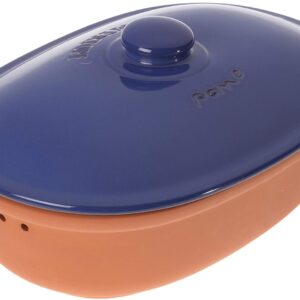 Römertopf 810 92 Brottopf oval, rot-blau