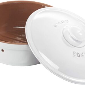 Römertopf Brottopf rund Keramik Brotkorb weiß Ø 30,0 cm